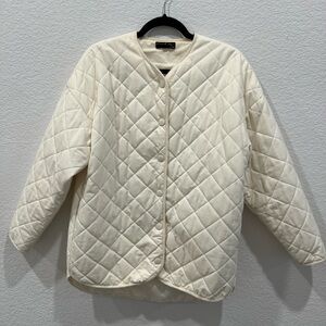 Studio29 quilted ivory white jacket cotton and viscose blend XS S